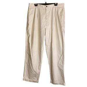 Men’s 40/30 Dockers Stone Pleated Khaki Pants w/Cuffed Hem EUC
